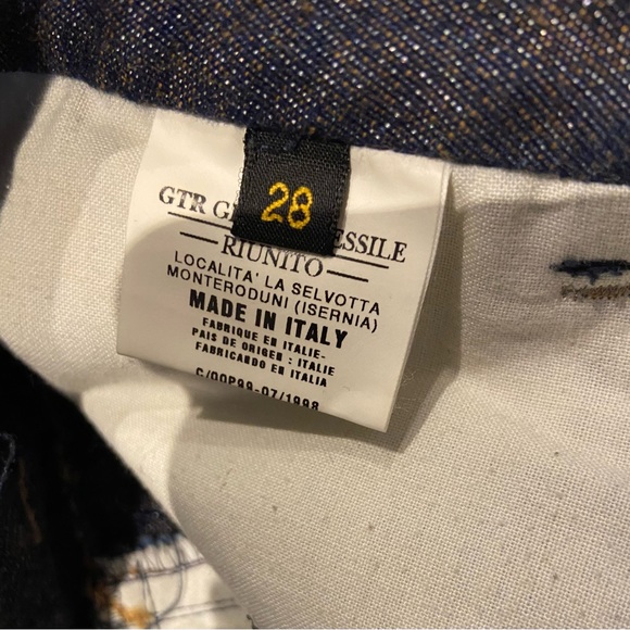 VINTAGE ANGLOMANIA VIVIENNE WESTWOOD dark denim shirt with button back detail - Picture 7 of 8